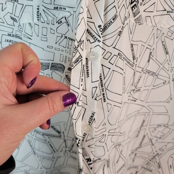 Karl Lagerfeld Paris Street Map Blouse - Picture 5 of 16
